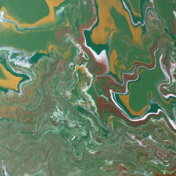 'EARTH VIBRATIONS' Original Acrylic Painting 2023, DESIGNS BY SANDY 9"x12" - Picture 10 of 15